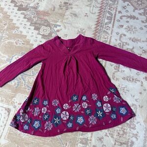 Tea Collection Red Pleated Embellished Sundress